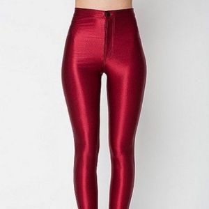 American Apparel disco pants BURGUNDY RED size Large